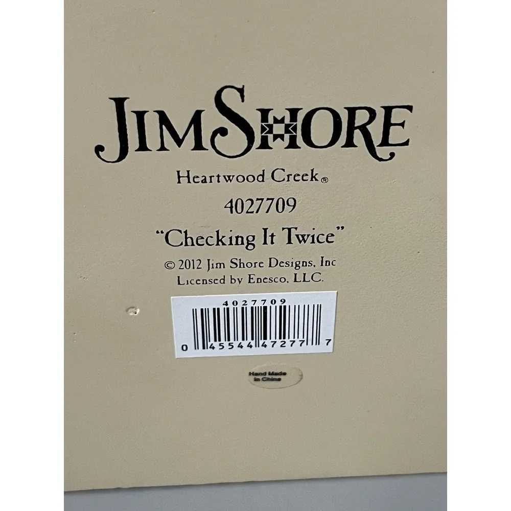 Jim Shore -Checking It Twice- 2 Sided Figurine Naughty Nice Santa Christmas 10